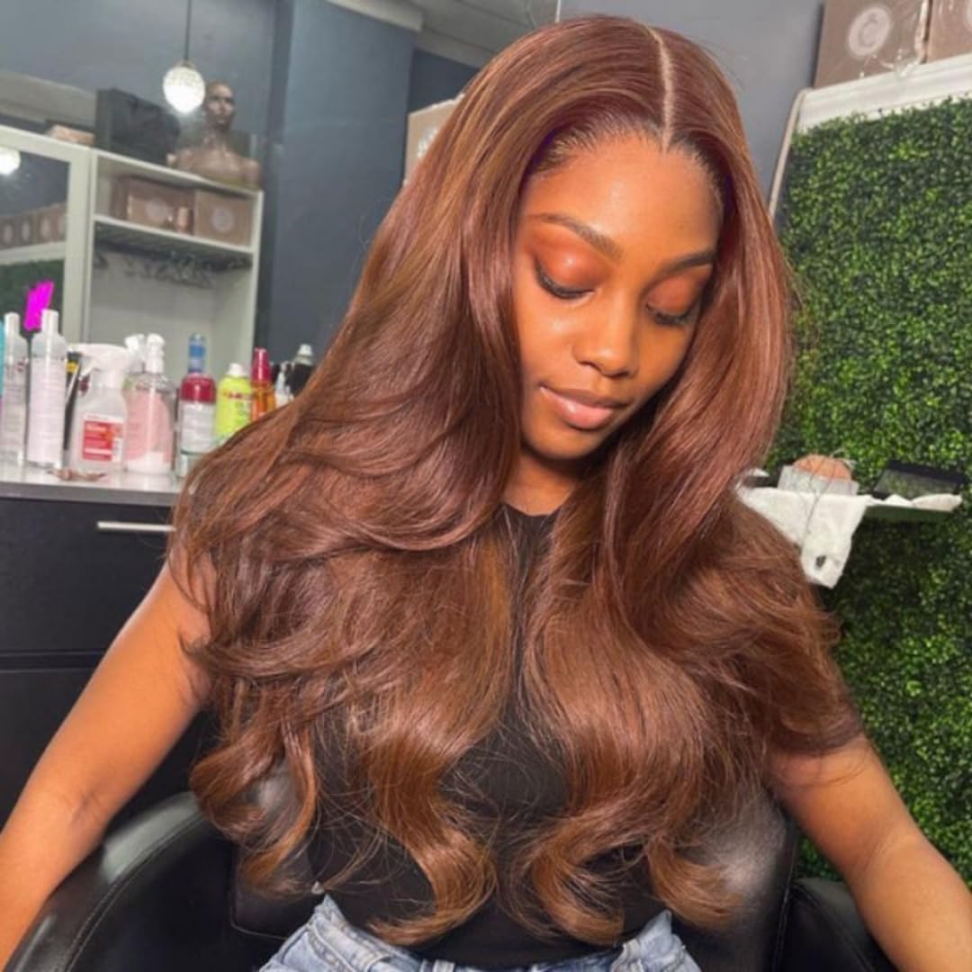 Ali Pearl Body Wave Lace Front Wigs Human Hair #4 Dark Brown Body Wave 5x7 Lace Front Wig Glueless Wigs Human Hair Colored Lace Front Wigs Human Hair Ready To G