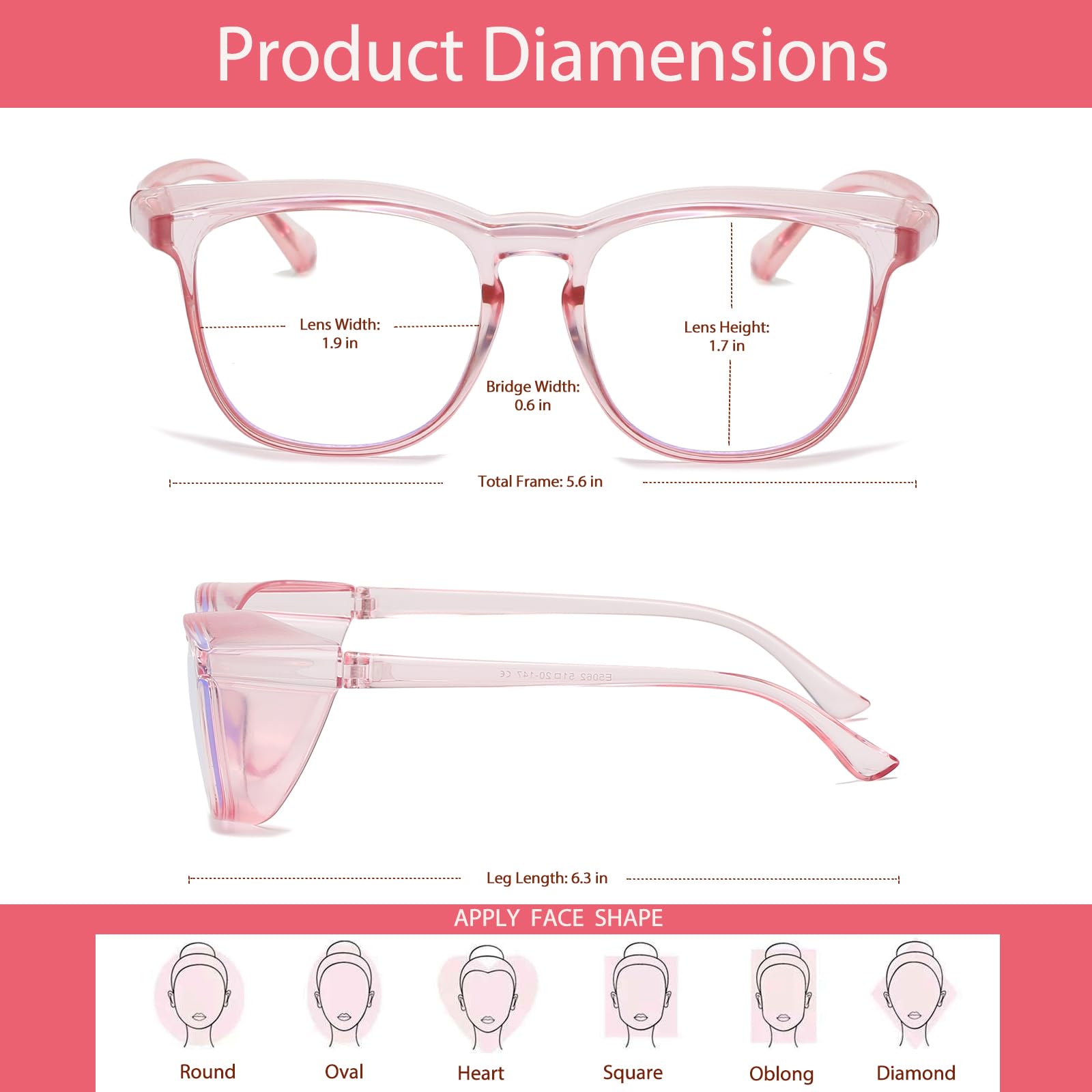 Feaglo Lunettes de sécurité anti-buée pour homme et femme, bloquant la lumière bleue, lunettes élégantes de protection des yeux avec protection latérale