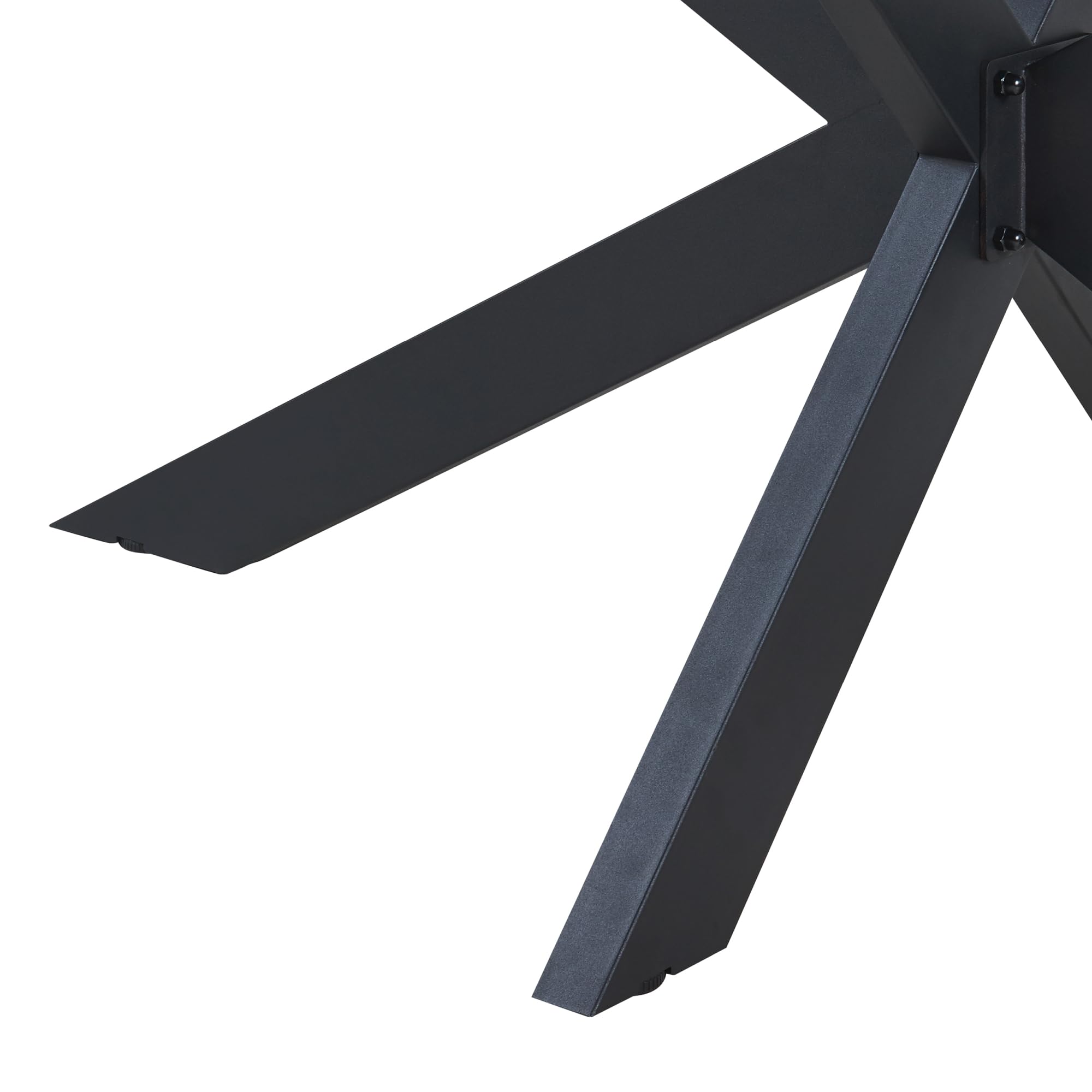 [en.casa] Pata para Mesa de Comedor Oberau DIY Patas para Muebles Armazón de Mesa Comedor Cocina Escritorio con Tornillos de Fijación Ajustables Acero 120 x 68 x 71 cm - Negro