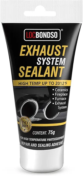 LOCBONDSO High Temp Muffler and Tailpipe Sealer - Exhaust System Sealant - 2.6 oz. Muffler Repair Kit for Auto Exhaust, Mufflers, Tailpipes