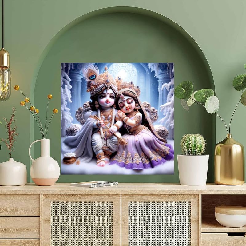 Image of British Terminal Cute little Bal Gopal Baby God Krishna| Kanha Ji | Laddu Lord Makhan Chor Painting Religious Poster for Pregnant Women for wall (matt thin vinyl,sticker,multicolor,unframed)| bj308