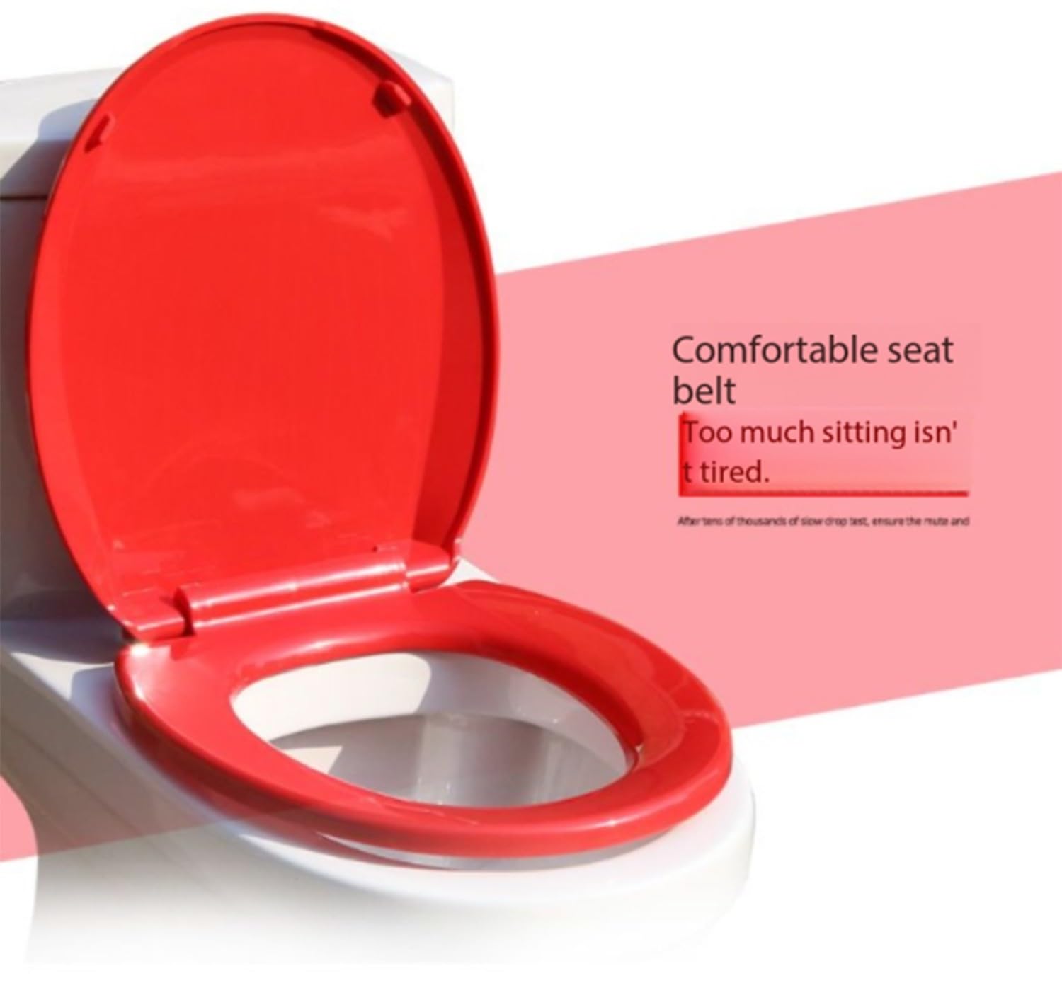REHOOF Colorato Sedile WC Copriwater Universale con Chiusura Ammortizzata Soft Close, Copri WC Water, Coperchio WC con Sgancio Rapido,Seduta del WC, Coperchio Bagno A Forma di O 36 * 41Cm F
