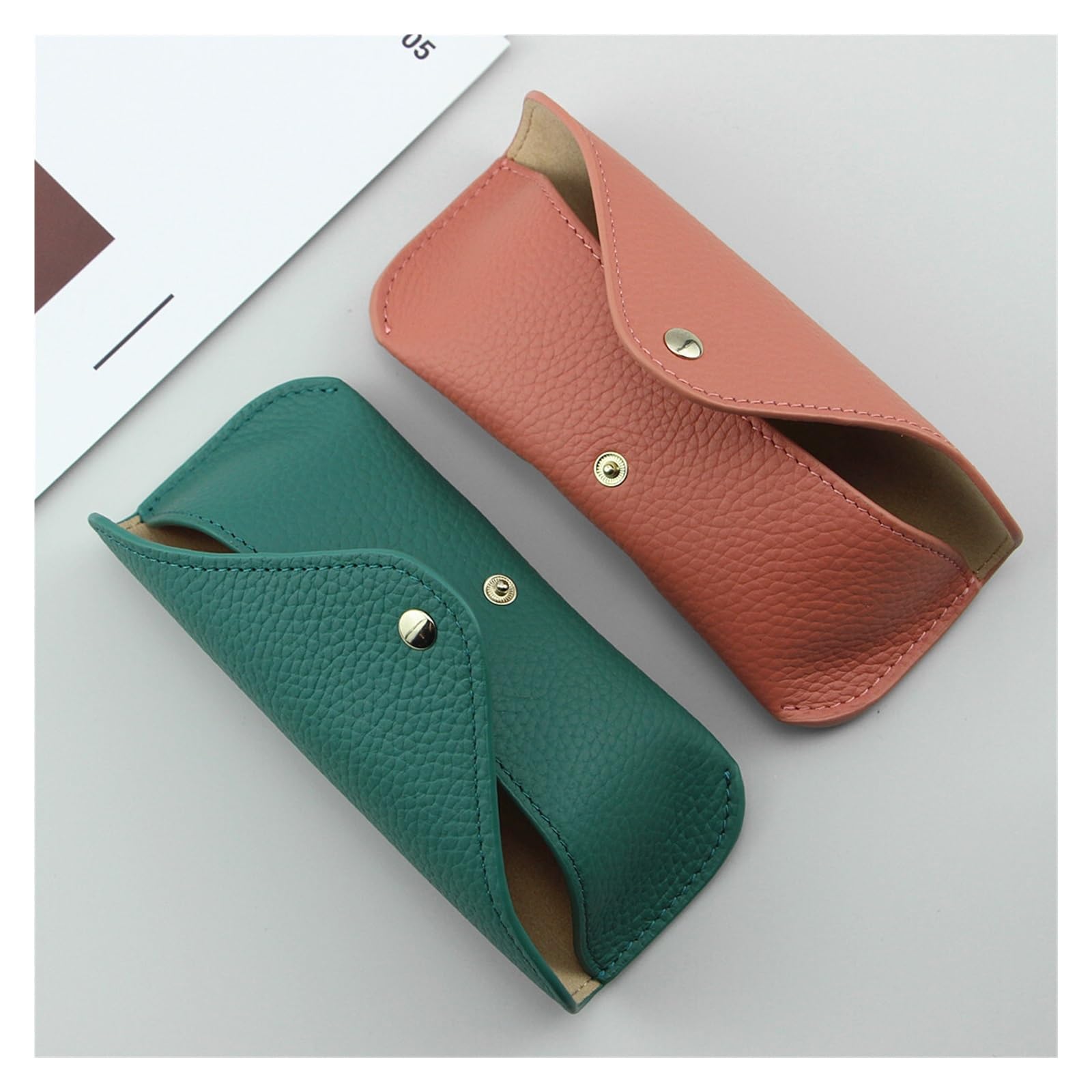 Étui à Lunettes en Cuir Étui à lunettes de soleil, sac Portable for hommes et femmes, housse rangement