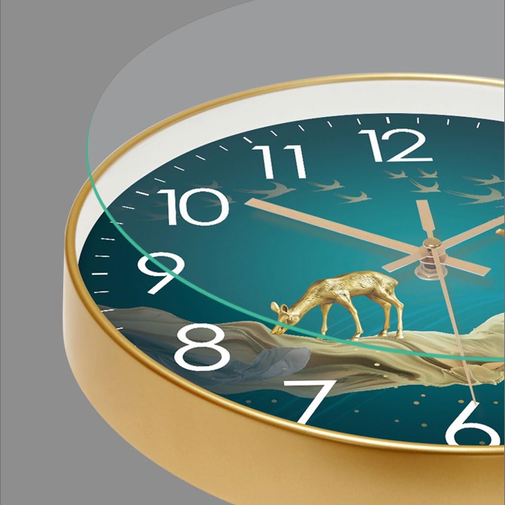 Orologio da parete Orologio da parete in stile cinese Orologio da soggiorno Orologio da parete semplice nordico Orologio da casa Orologio silenzioso Reloj De Pared(A)