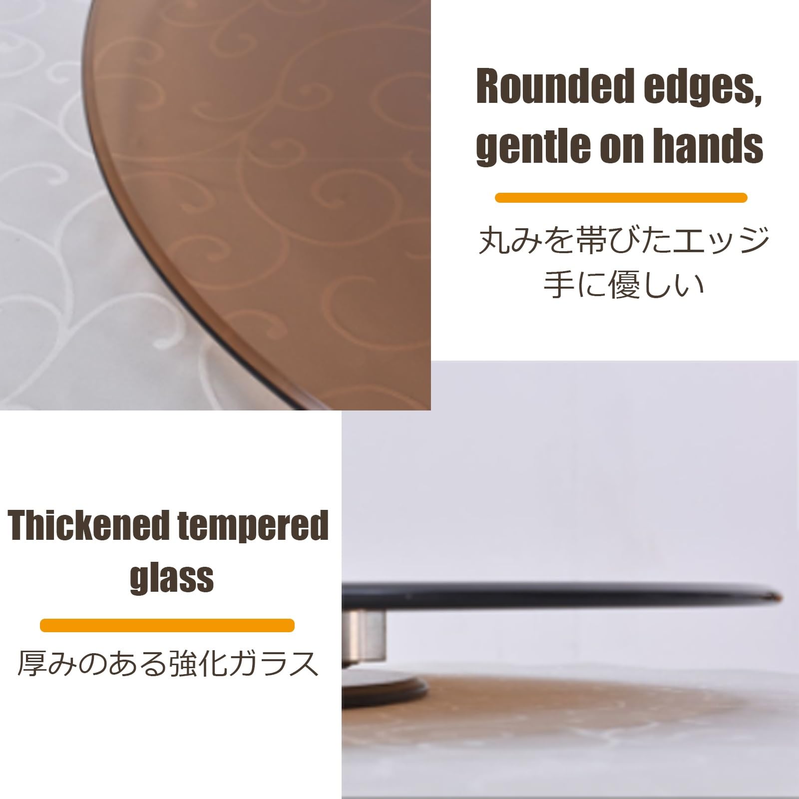 Plato Giratorio De Vidrio Templado Plato Giratorio para Servir De Mesa Giratorio Redondo Glass Lazy Susan Pantalla De Cocina Bandeja Giratoria(80cm/31.5in)