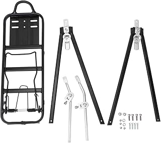 Tylny Bagażnik Rowerowy Bagażnik na Bagażnik Rowerowy, Regulowany Uniwersalny Zestaw Akcesoriów do Kół o Rozmiarze 24, 26, 28 Cali Udźwig 35 Kg