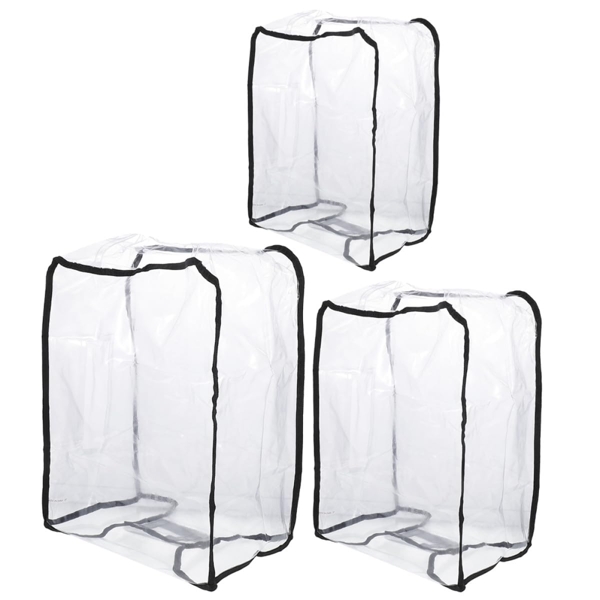 TEHAUX Set 3 Coperture per Valigia in Pvc Trasparente Cerniera, Protezione e Antipolvere per Viaggio, Design Delicato e Riutilizzabile