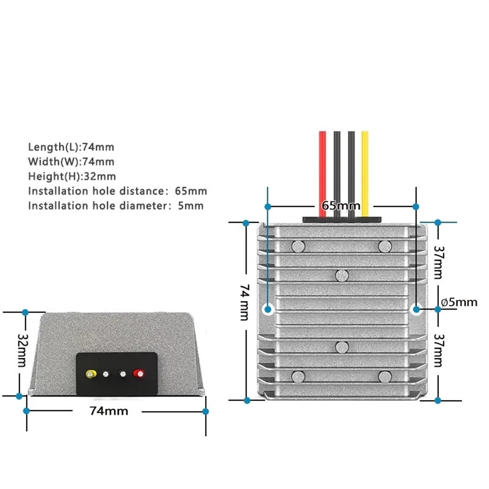 Ladegerät für Lithium-Batterie, 9-35 V auf 13,8 V, 12,6, 14,5, 5A-25A, 12 V, Dual-System, Blei- und Säure-Ladegerät (Ausgang 5 A, 10 VTO32 V-13,8 V)