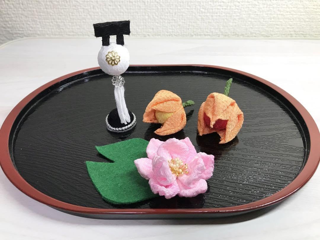 Amazon.co.jp: つまみ細工 お盆飾り 精霊馬 提灯 蓮 ほおづき ④