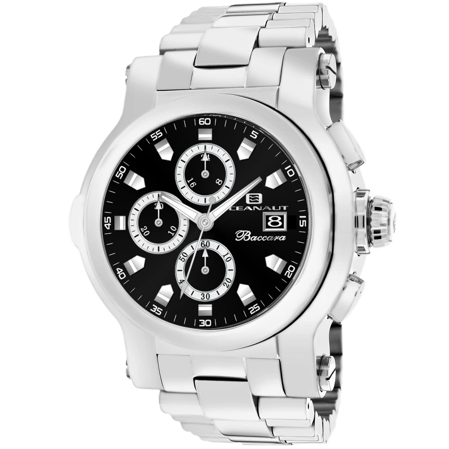 Men's OC0821 Baccara XL Analog Display Quartz Silver Watch