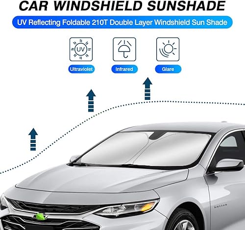 Miniatura 167 de KUST Parasol para parabrisas para Ford Fusion 2013-2020 2021, accesorios para ventana, protector de visera solar, plegable, bloquea los rayos UV