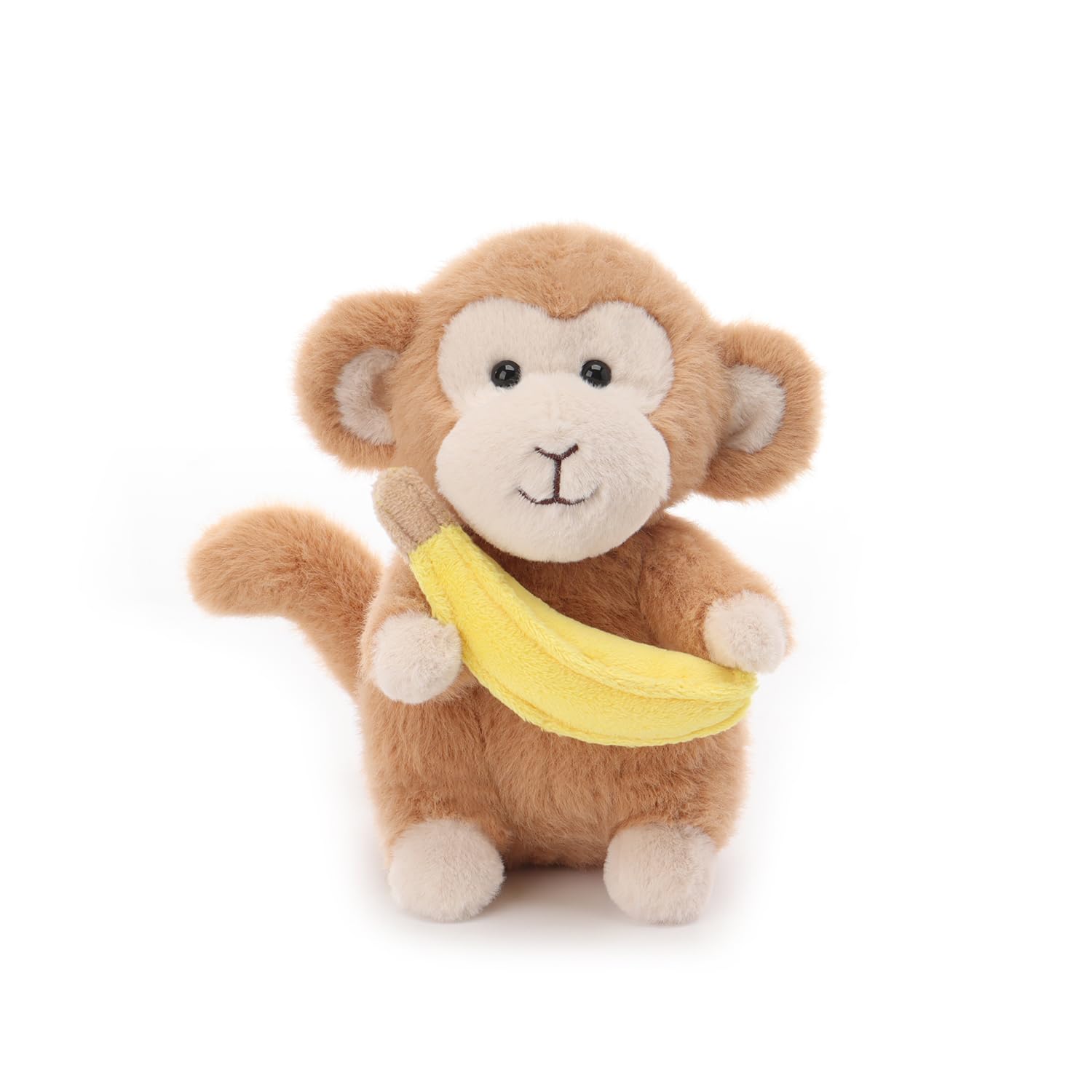 Apricot Lamb Diligent Monkey Plushies Soft Stuffed Animals Plush Toys 6.3"