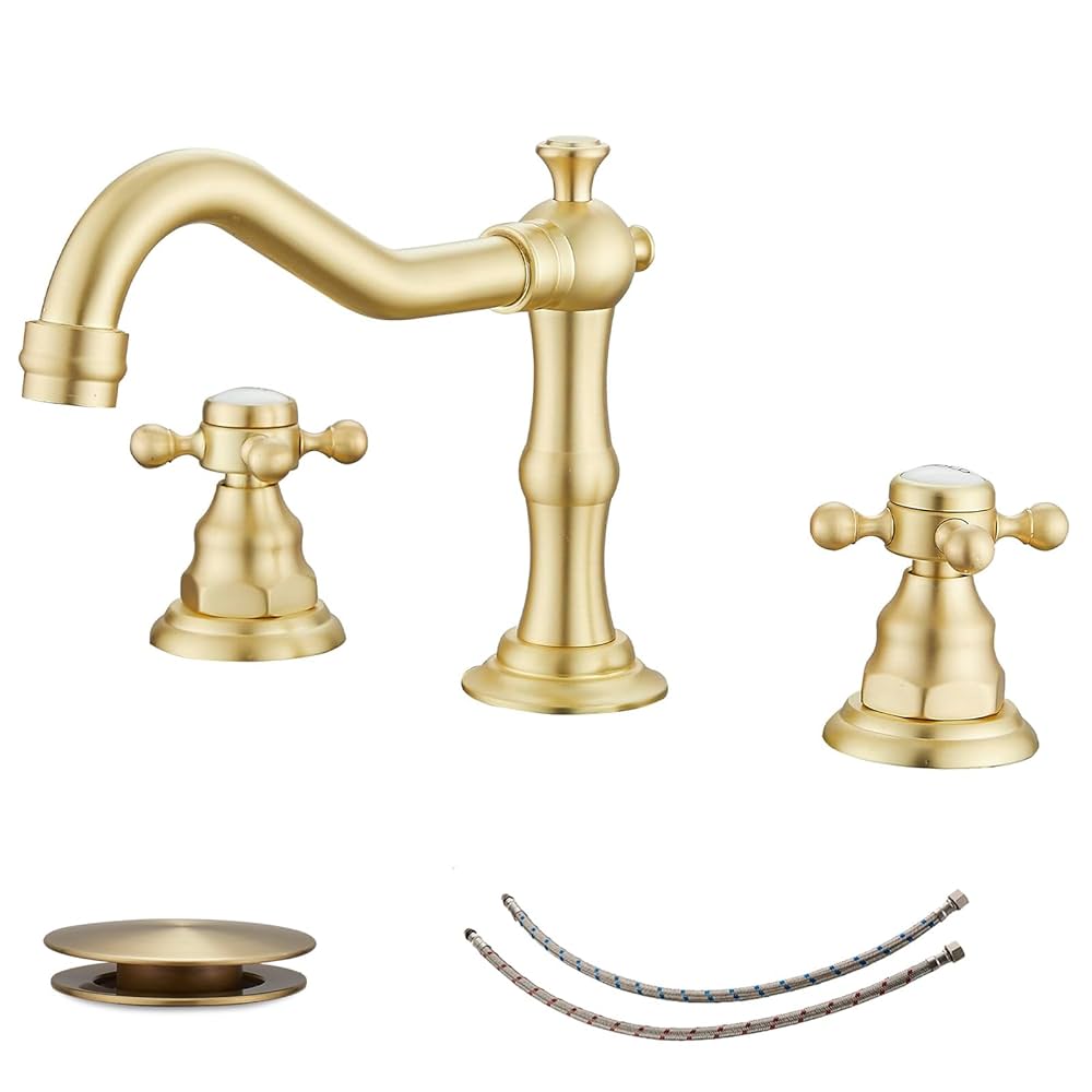 J・W・ウォーターハウス Waterhouse Cross Handle Widespread Bathroom Faucet