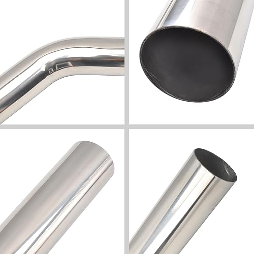 Vista 3 de OD 2 Pulgadas (51MM) Codo de Curva de 45 Grados Tubo de Tubería de Turbocompresor de Acero Inoxidable Tubo de Intercooler Tratamiento Cepillado