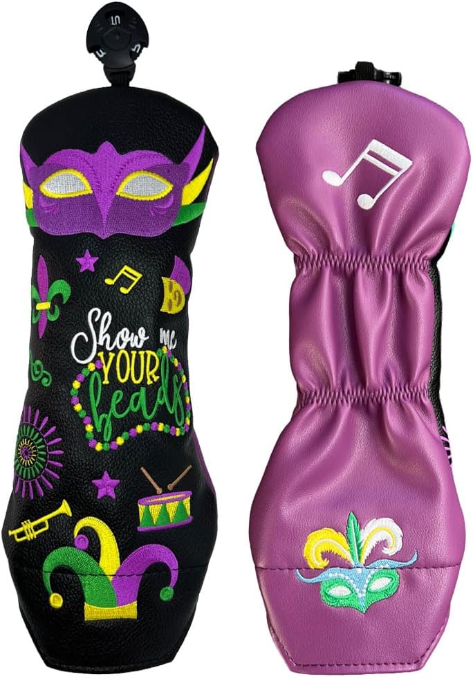 Giggle Golf Funny Hybrid Golf Headcovers – Colorful Novelty Utility Club Covers for Women & Men. Unique, Fun Golf Accessories & Gifts for Golfers