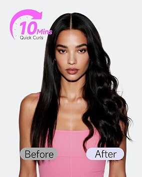 TSUYAGLA Automatic Curling Iron,1 1/4 inch Hair Curler with 3 Temperatures, 10S Fast Heating, 2-Way Rotation, 30 Min Auto Shut-Off, 500 Million Ionic, Anti-Scald-Tangle for Long Hair