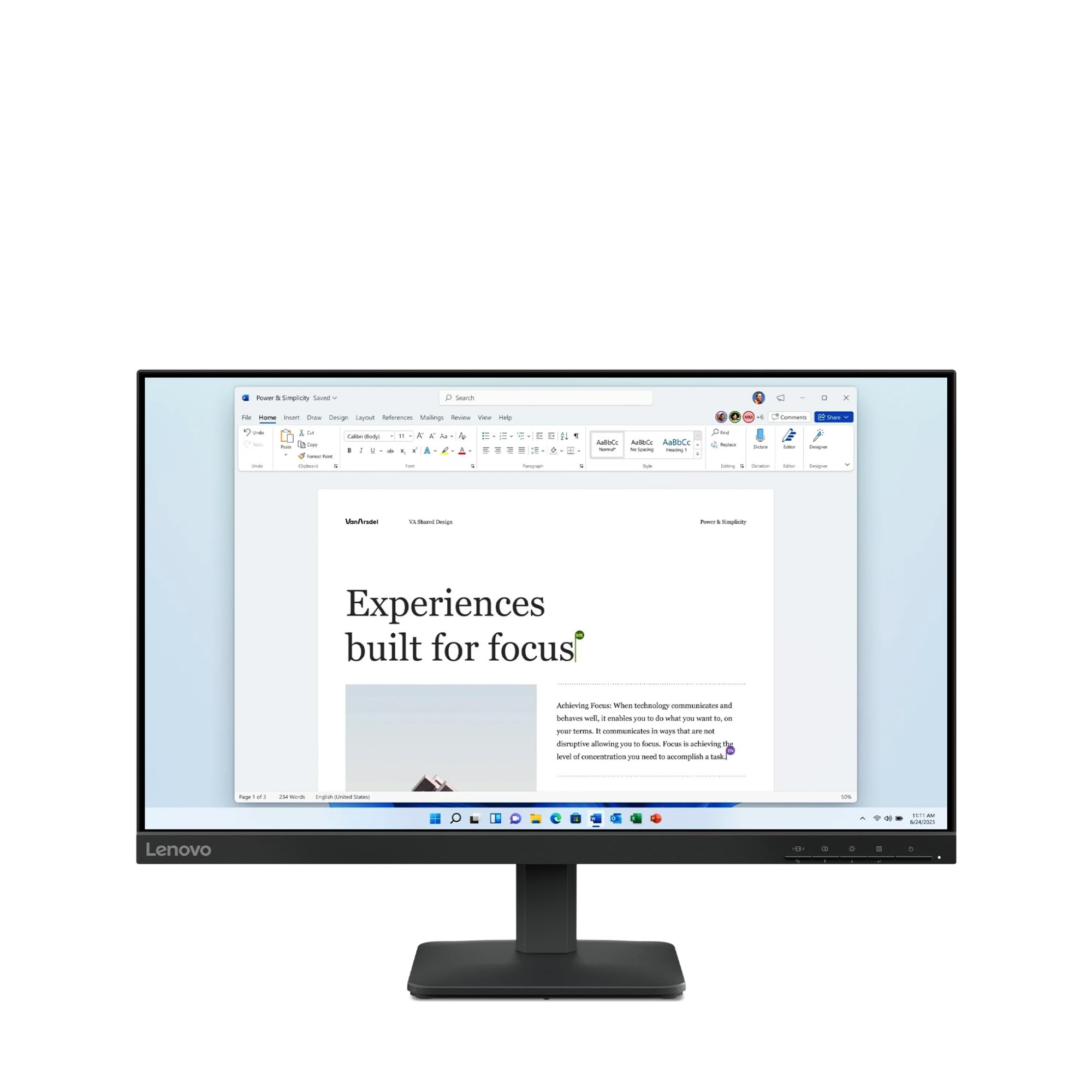 Lenovo L24-4e - Wyświetlacz 23,8'' FHD (IPS, 100 Hz, 4 ms, HDMI+VGA, kabel HDMI) - czarny
