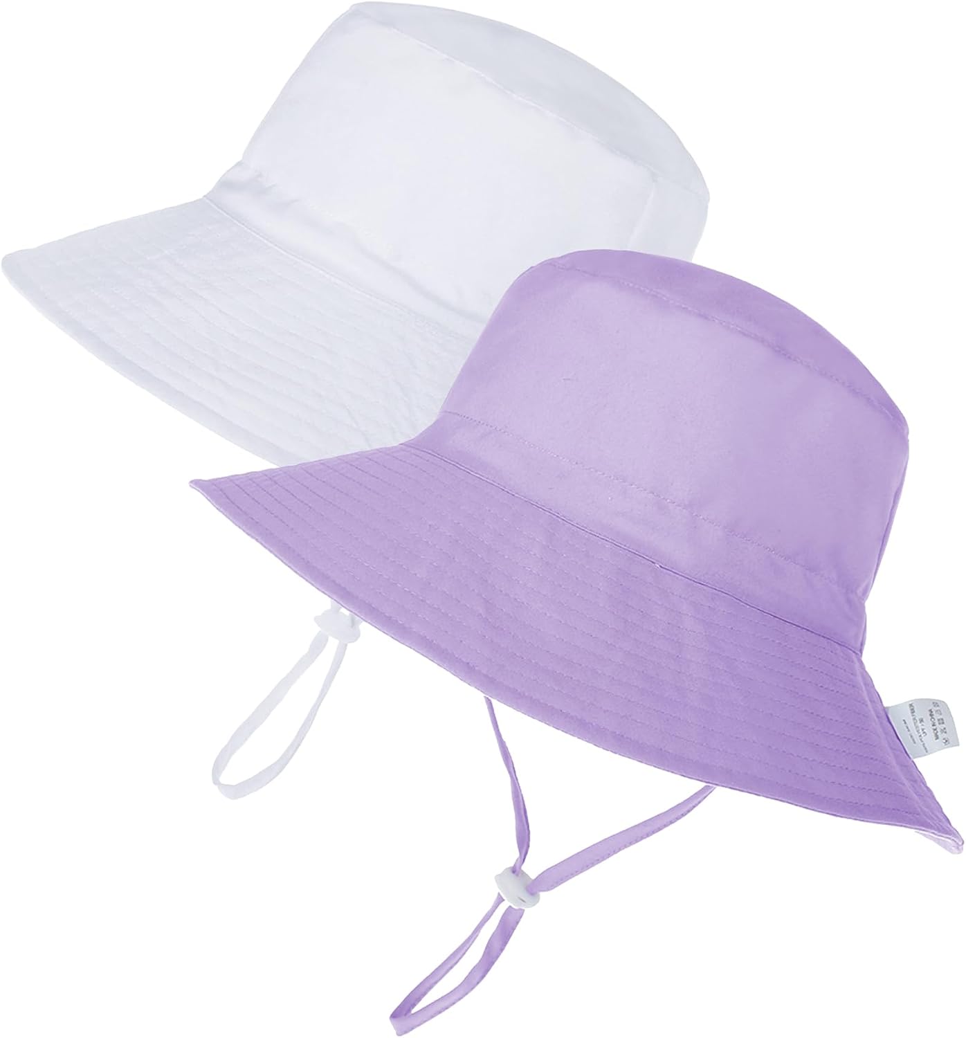 Zando 2Pcs Baby Sun Hat Toddler UPF 50+ Sun Protection Hat Adjustable Toddler Bucket Hats for Kids Summer Beach Hat 0-8T