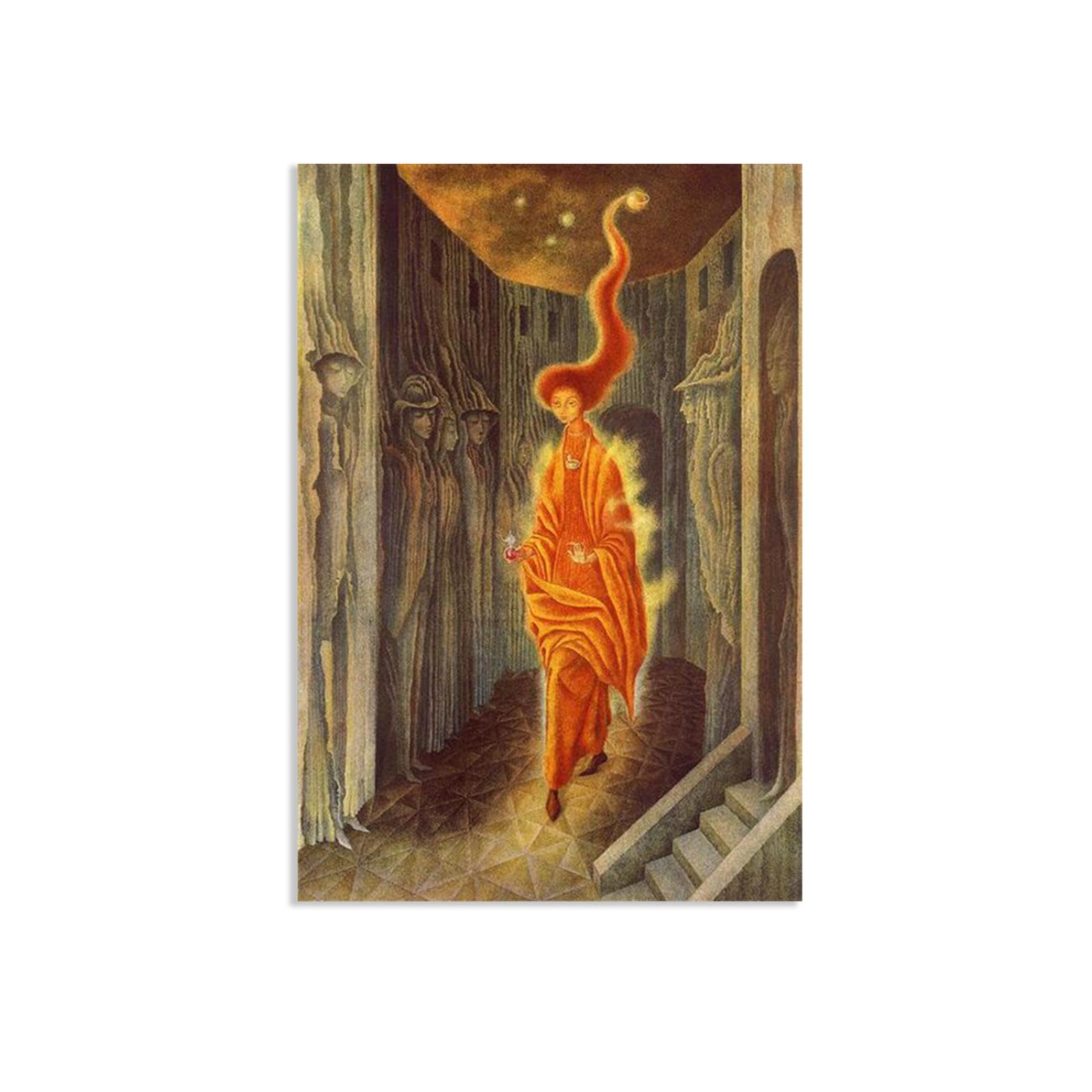 MYCGGDGH Remedios Varo Canvas Wall Art Reproductions of Famous Paintings The Call Surrealism Famous Art Poster Wall Decor for Living Room Bedroom Home Decor 70x50cm(28x20in) poster