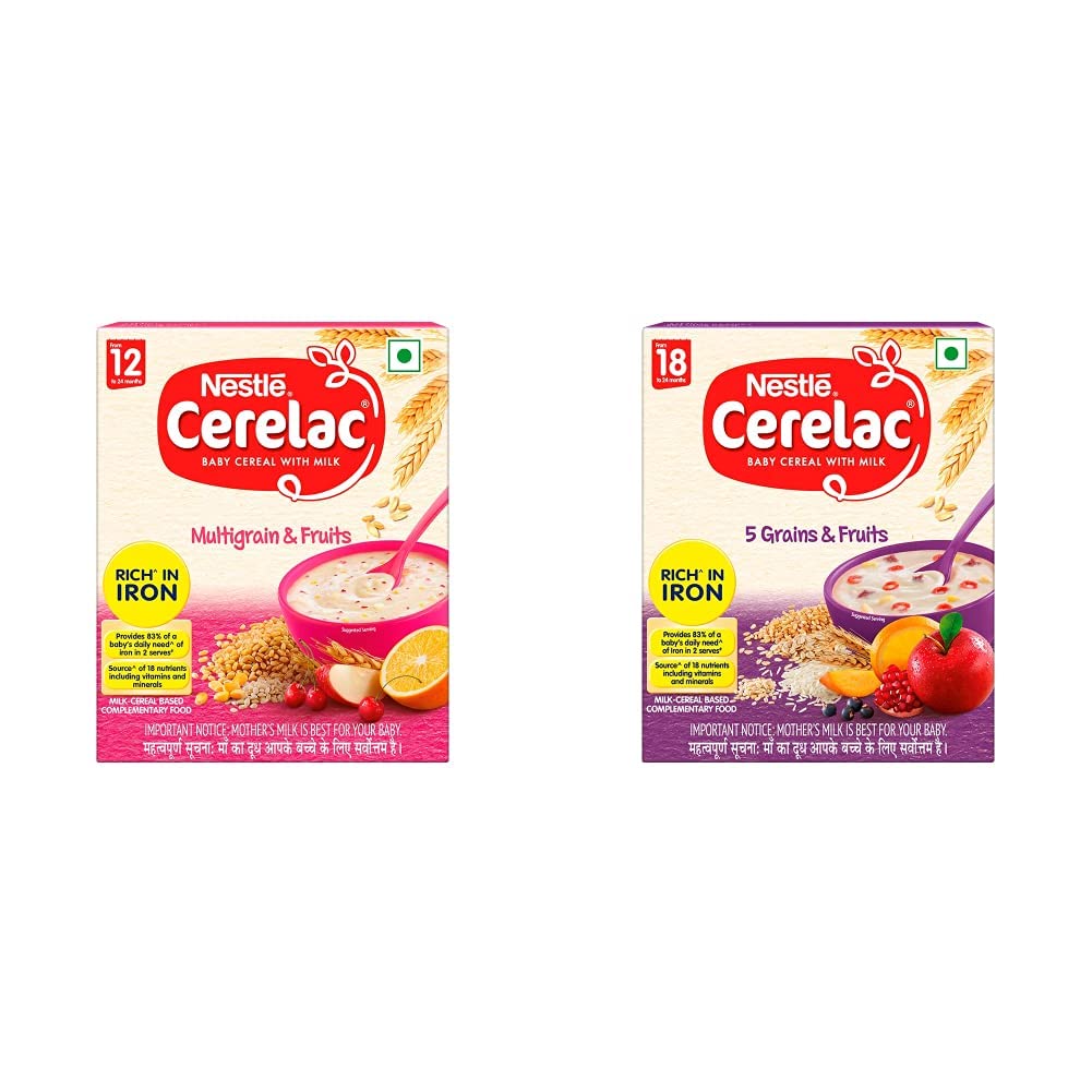Buy Nestlé CERELAC Baby Cereal with Milk, Multigrain & Fruits From 12
