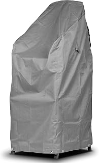 Funda Protectora para sillas apilables/Plegables | 68 x 98 x 110/150 cm | Poliéster Tejido Oxford 600D, Color: Gris