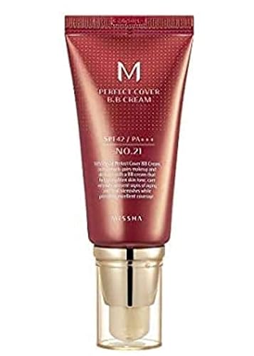 Missha M Perfect Cover BB Cream SPF 42 PA21 Beige claro código Tienda verificado para autenticidad 17fl oz ocultar manchas ojeras protección UV