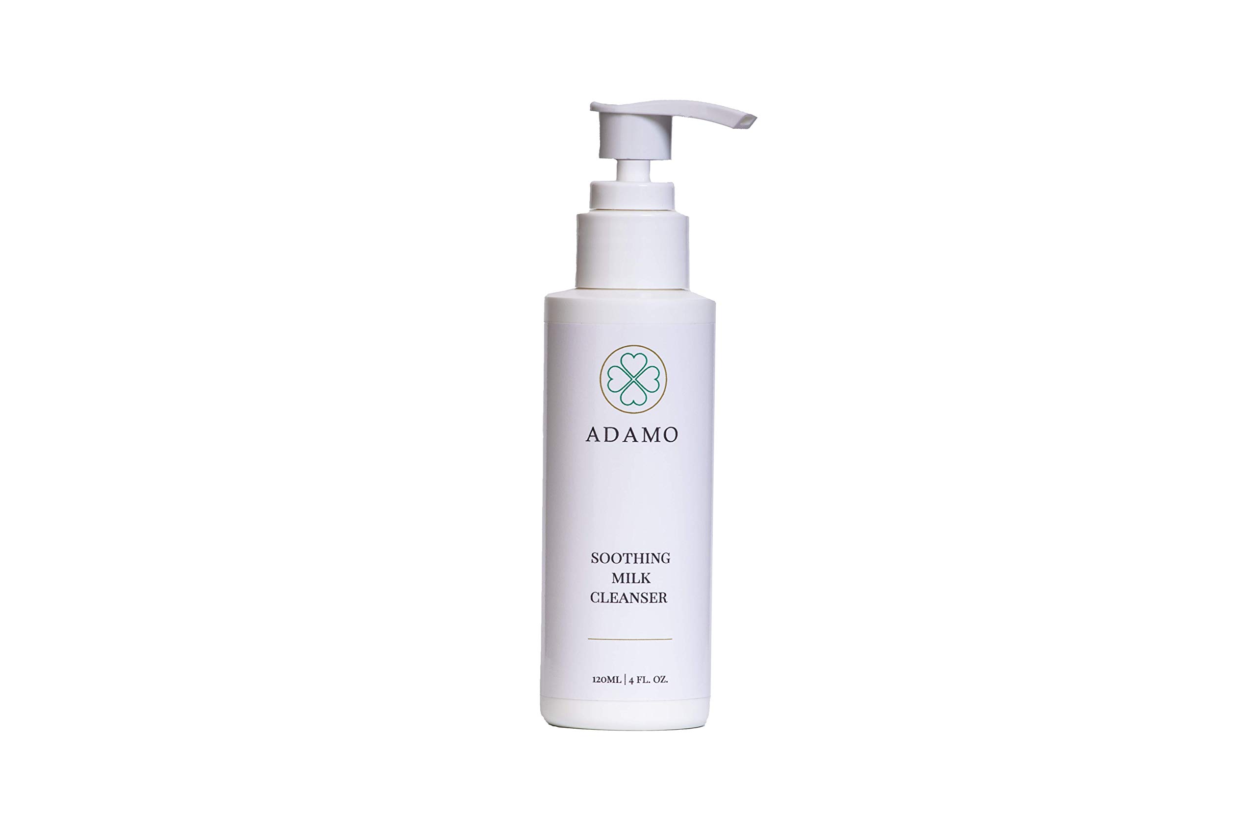 AdamoSoothing Cleansing Milk | Premium & Natural Milk Cleanser that provides Instant & Youthful Glow to the Face | 120 ML. 4 OZ. | Smooth & Hydrated Skin