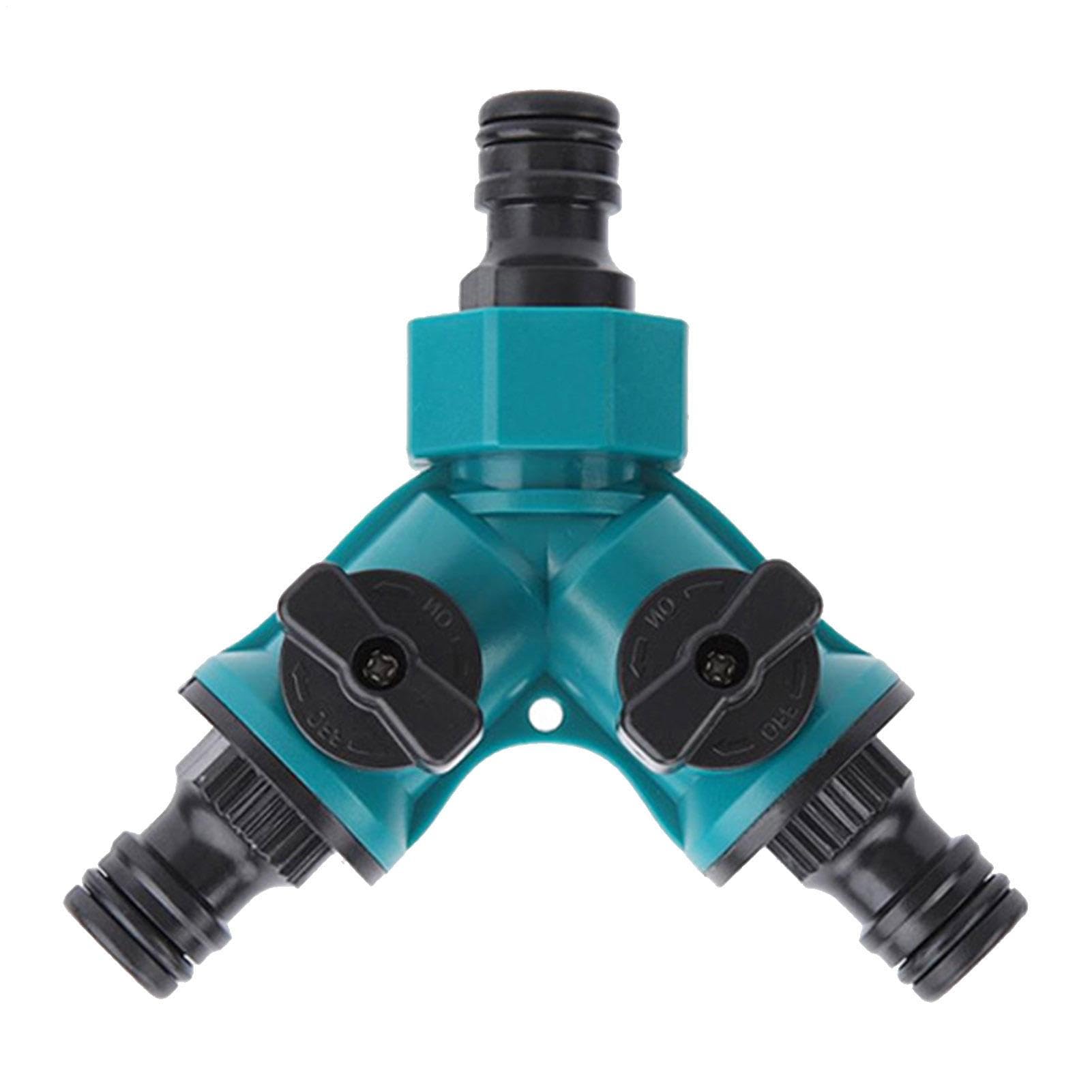 Water Hose Splitter, 2 Way Heavy Duty Extension Hose Splitting Fittings Quick On/Off, Outdoor Faucet Splitter Hose Adapter for Public Green Spaces Gardening Agricultural Production