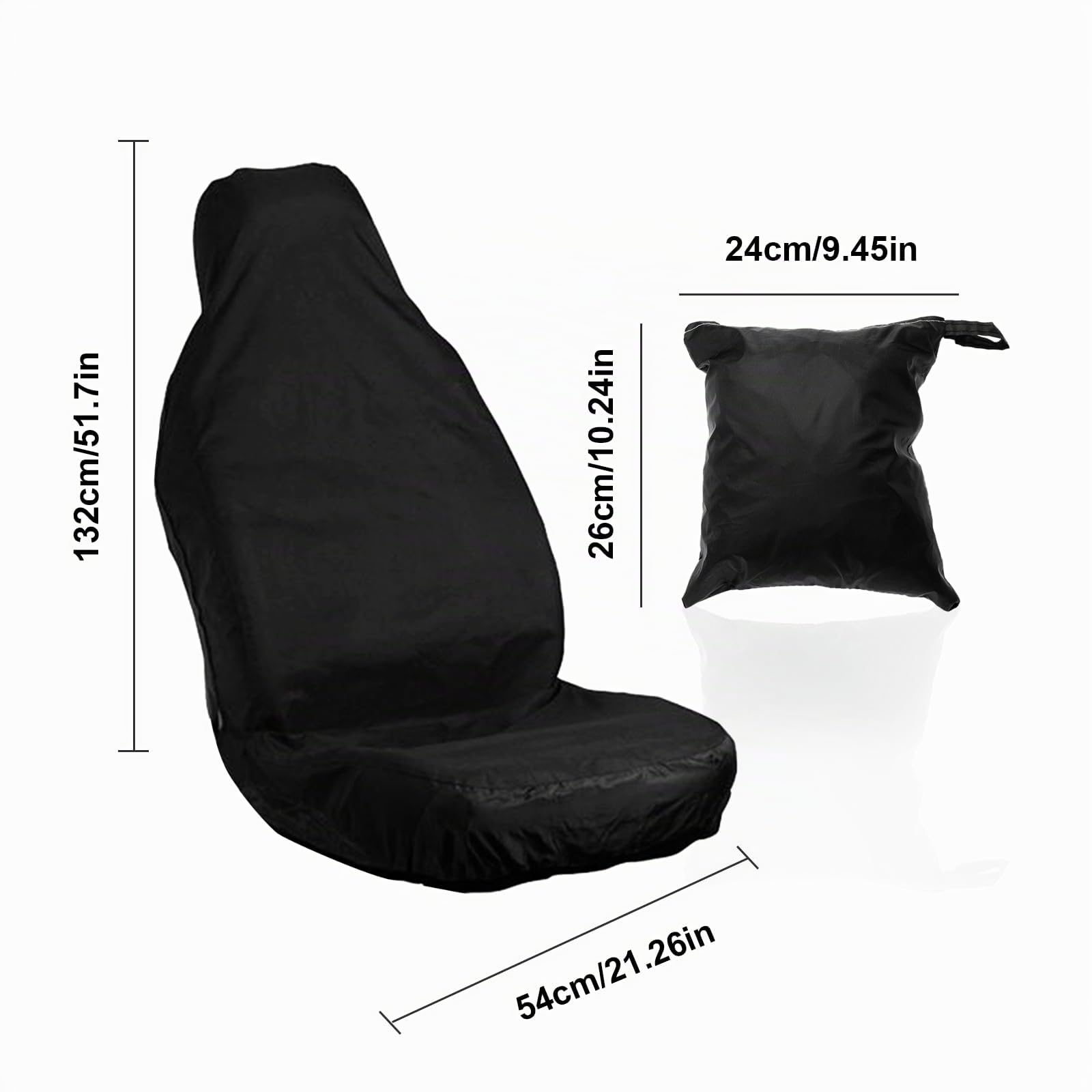 Coprisedile Nylon Impermeabile Universale Anteriori Auto TSHAOUN 2 Pezzi