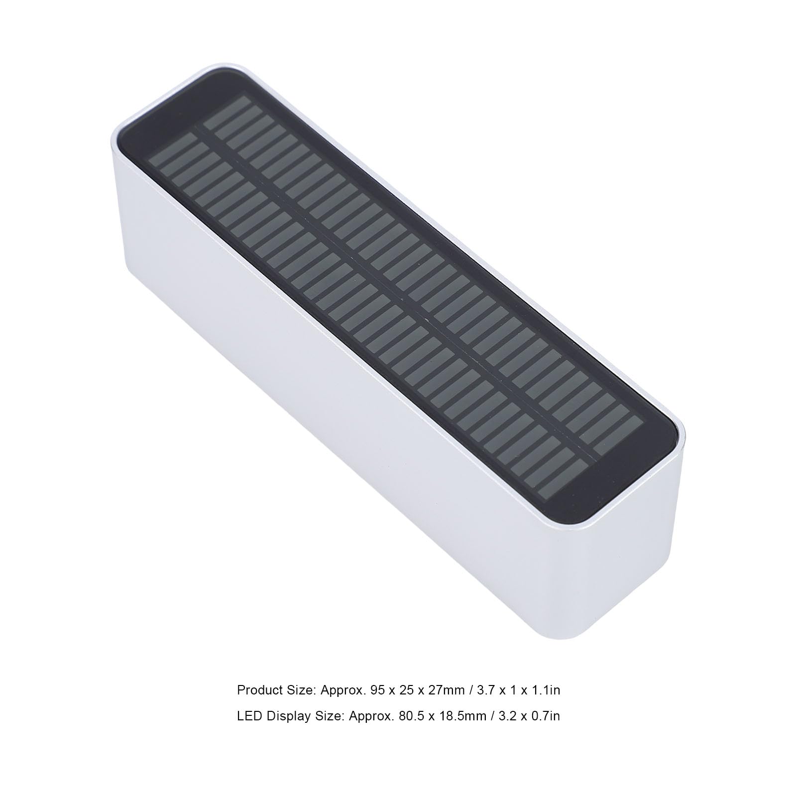 Bewinner Aktywowany dźwiękiem pasek świetlny z rytmem muzyki, dwukanałowy miernik VU, wskaźnik poziomu stereo z trybem AGC, aluminiowy wizualizator widma audio LED do komputer