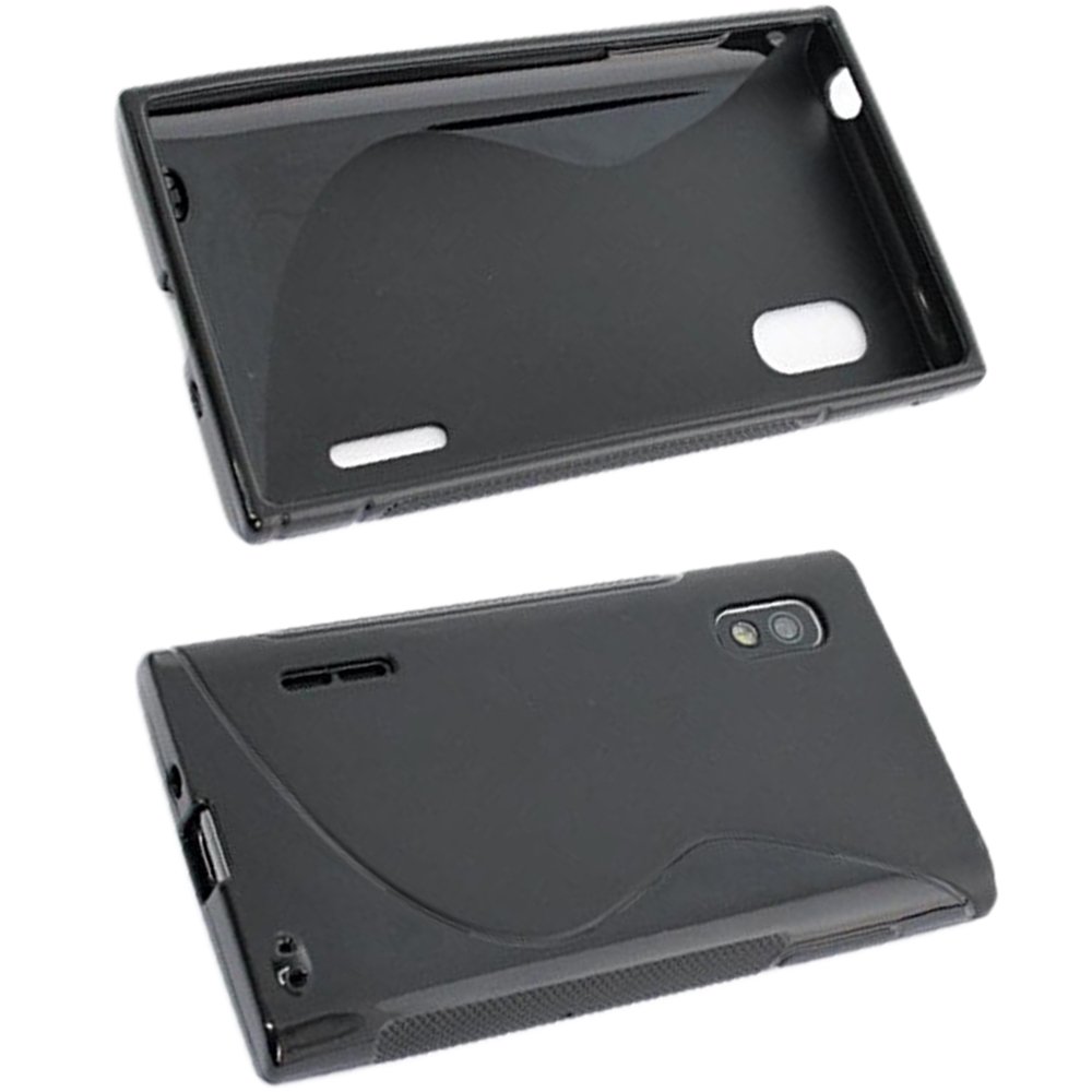 Cover per Lg E610 Optimus L5 - Custodia in Silicone TPU Nero