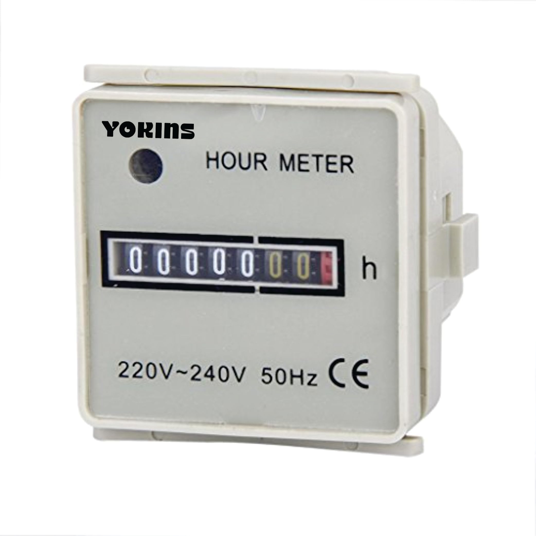 Yokins Hour Meter HM-01 220-240v AC - Square Digital Gauge or Time Totalizer