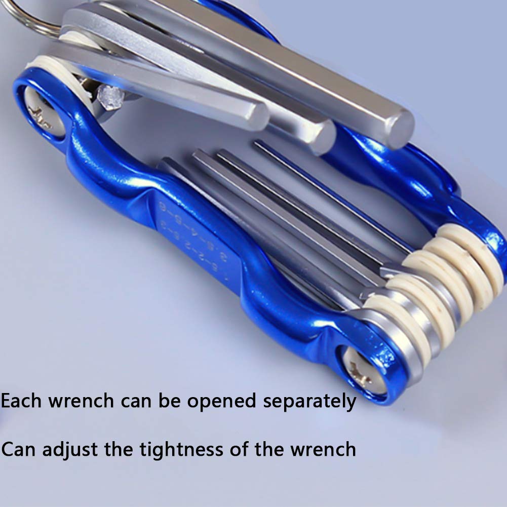 Set di Tasti di Sicurezza da 8 in 1 in 1 Set di Tasti di Sicurezza Torx e 8 in 1 Set di Chiavi Allen Key, Set di Tasti esagonali Pieghevole, Costruzione in Acciaio CR V Resistente alla corrosione
