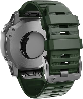 ANCOOL Compatible with Fenix 6/Fenix 7 Bands 22MM Quickfit Silicone Watch Band Replacement for Fenix 8 47mm/7 Pro/6 Pro/5/5 Plus/Approach S60/S62/Quatix 6 Olive Green