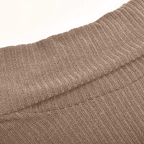 Amikadom Blusas femininas de tricô de crochê para mulheres manga longa gola tartaruga suéter inverno