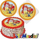 Durchmesser: ca. 20cm ✔ Tortenaufleger * Bagger & Baustelle * für (Lieblings-) Torten und Kuchen von Lutz Mauder  10315  Kinder Geburtstag Kindergeburtstag Kinderparty Party Kuchen Torte