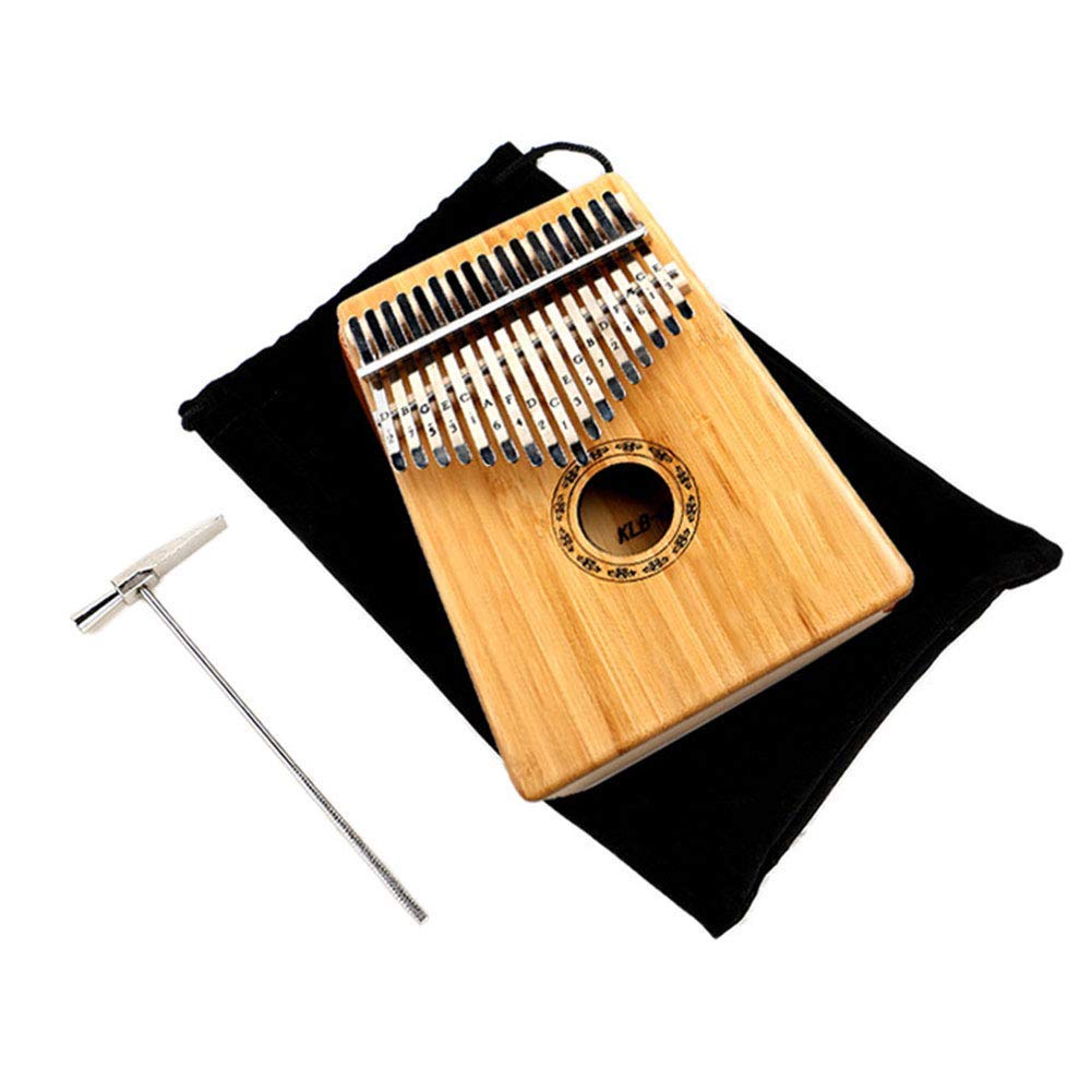 Kalimba 17 Chiavi, Martello D'Accordatura per Gli Amanti della Musica per Principianti, con Libro Musicale, Regalo per Principianti E Professionisti