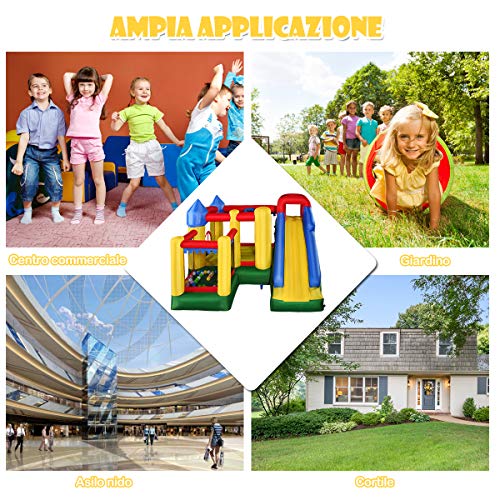 GOPLUS Castello Gonfiabile per Bambini con 50