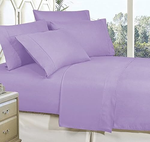 Lujosa y sedosa, resistente a las arrugas, 1500 hilos, calidad egipcia, súper suave, resistente a la decoloración, tamaño King/California King,