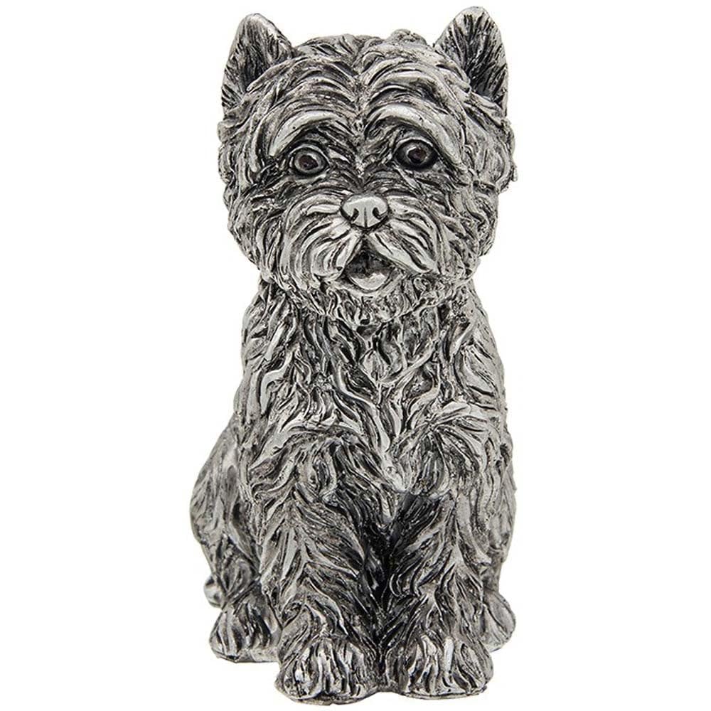 Shudehill Giftware Small Silver Westie Ornament - Sitting 320120