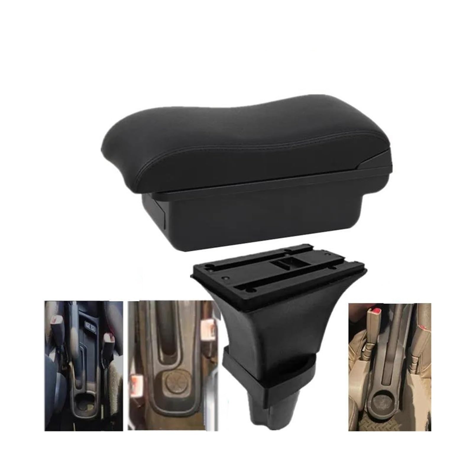 OOPUHKSY For Kia For Morning For Picanto Car Armrest Box Central Storage Box Interior Car Accessories Armrest Box(A2 black line No USB)