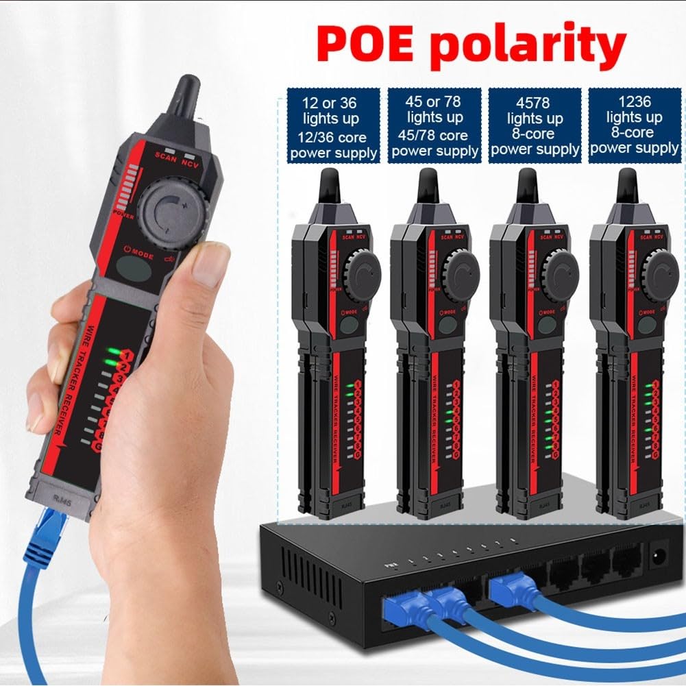 Tester para rj45 para profesional con Función NCV y LED Tester