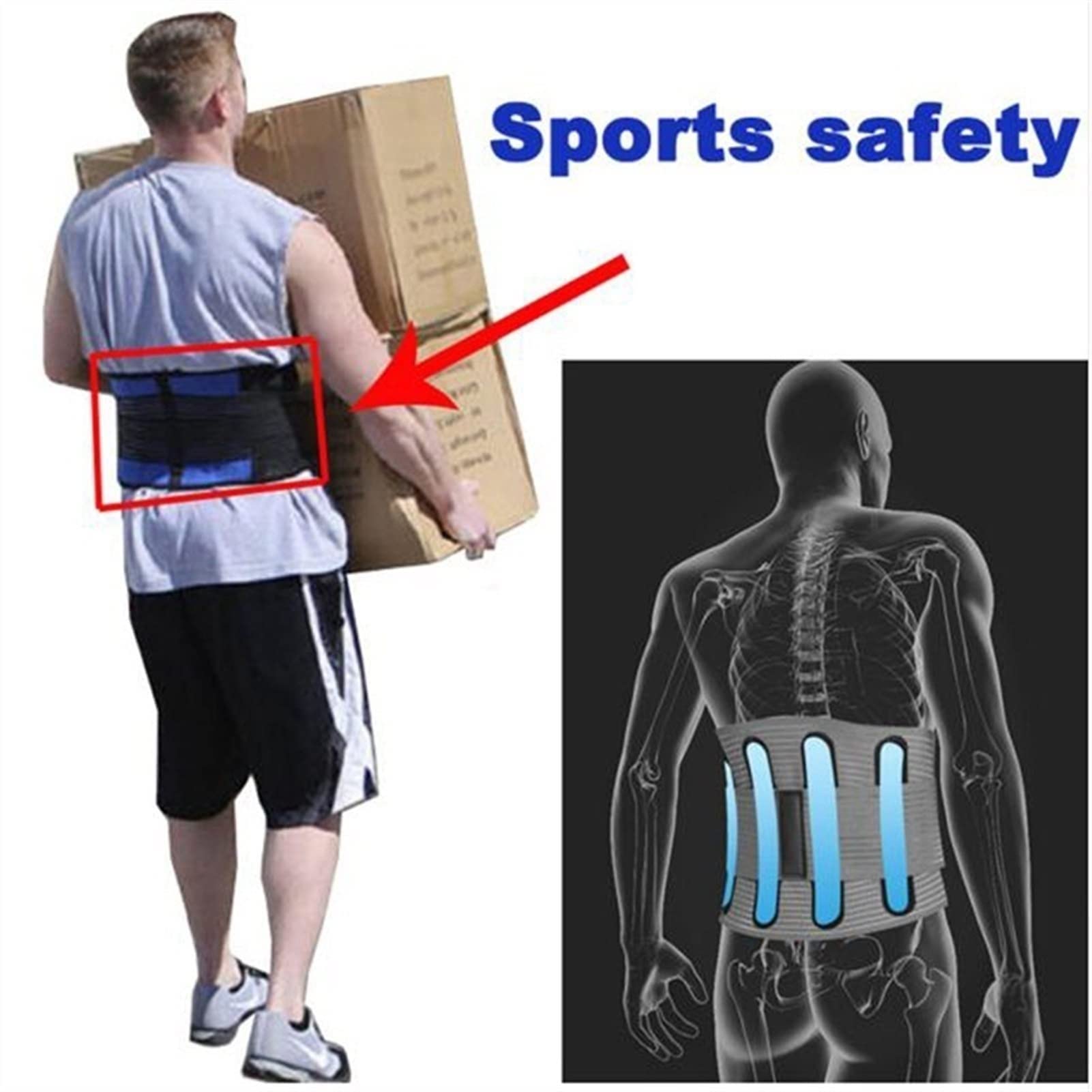 XANAYXWJ S-6XL pas stabilizujący dolną część pleców unisex Plus rozmiar regulowany korektor talii lędźwiowej plastyka brzucha trener fitness sportowy