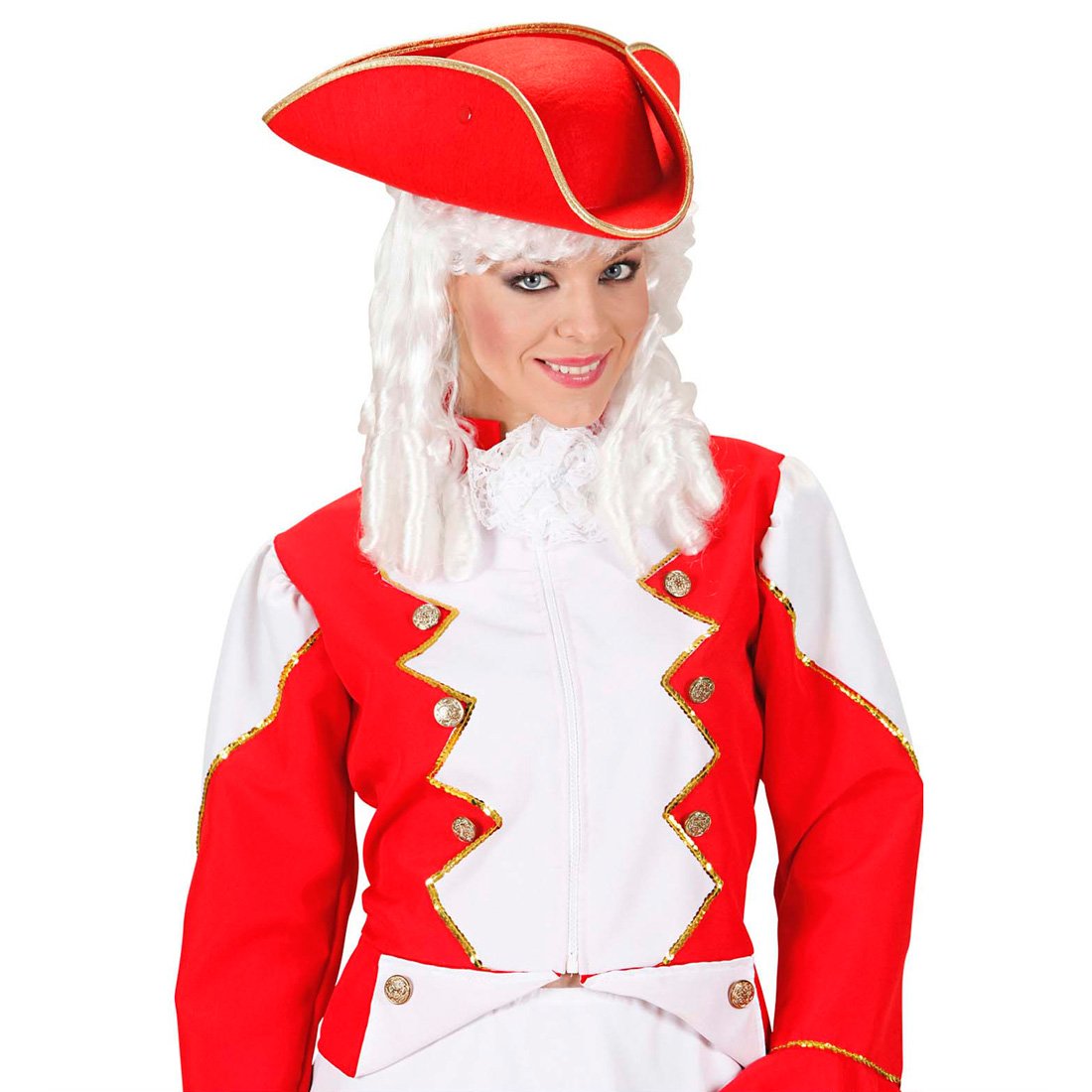 Amakando Piratenhut Dreispitz Aus Filz – Blau Mit Goldener Kante, Einheitsgröße Für Fasching & Kostümparty