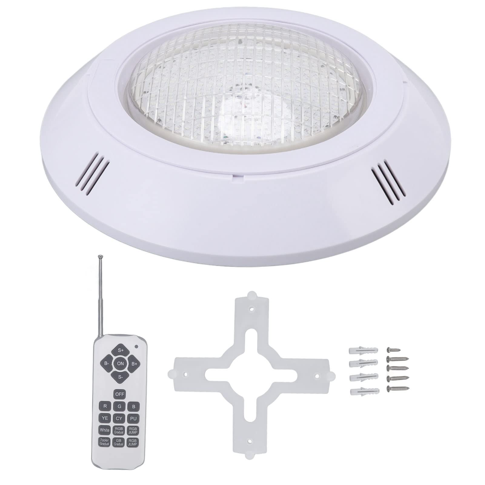 RGB-LED-Poolbeleuchtung, Unterwasserlicht, Tauchleuchte, IP68, Wasserdicht, 12 V, Niederspannungs-Fernbedienung, für Schwimmbad, Aquarium, Teich (35W)