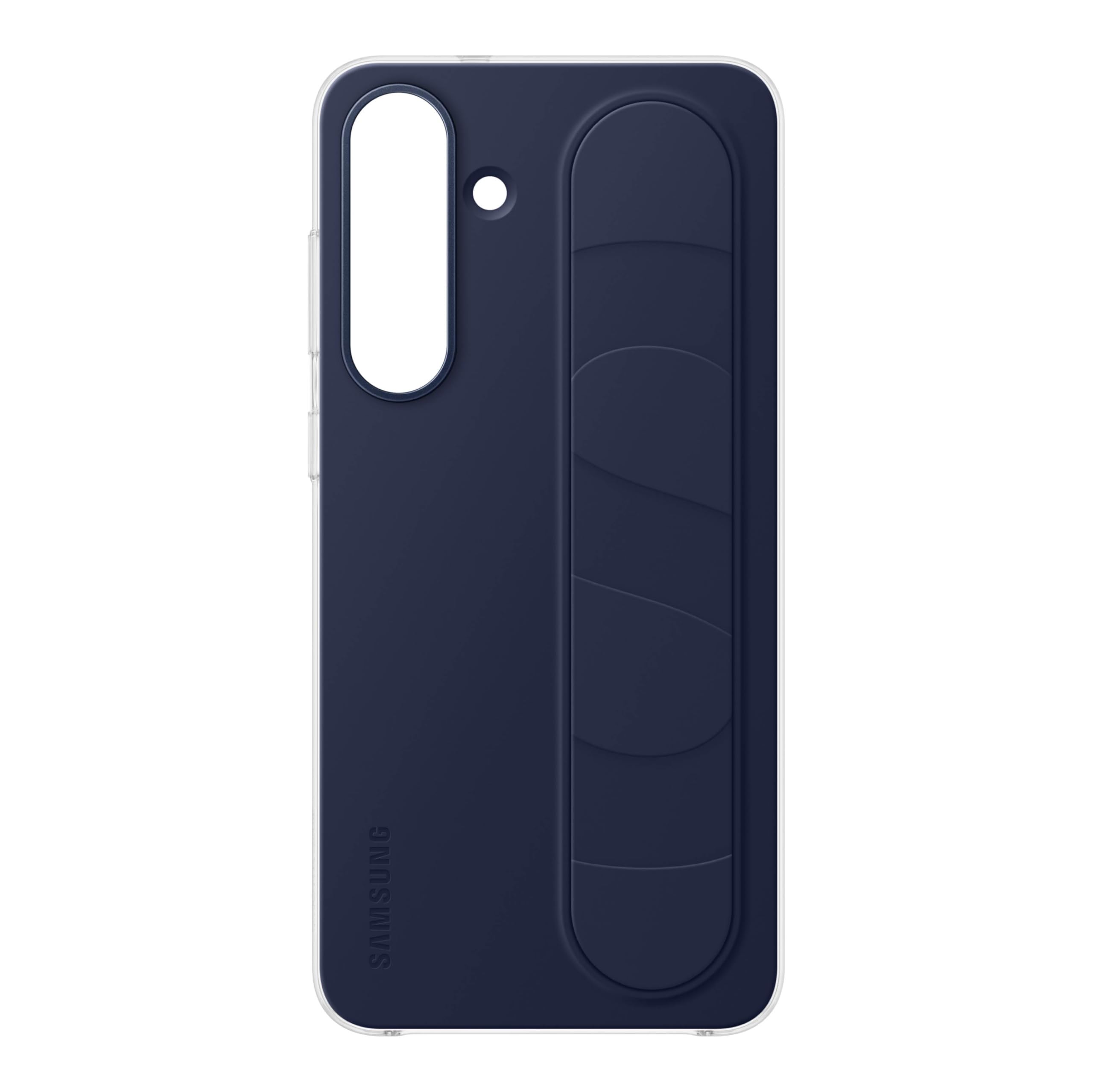 Samsung Galaxy S25 FE Standing Grip Phone Case, Protective Cover with Stand, Hands Free, Secure Grip, Soft, Comfortable Design, US Version, Dark Blue