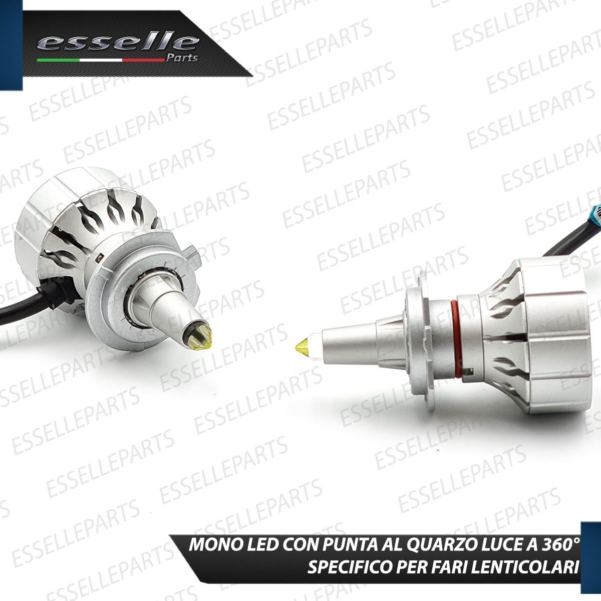 Kit Full LED H7 Monoled al Quarzo per Fari Lenticolari 13600LM 6500K Bianco Ghiaccio, Canbus Integrato, Plug & Play, Alta Luminosità 360°, No Errori, 2 Lampade
