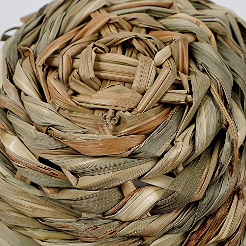 winemana 4 Pack Hanging Bird Nest House for Outside, Ball Shape, Hand Woven, Durable Sturdy, Made of Natural Grass, Perfect for Garden Patio Lawn Office Indoor - Thumbnail 3