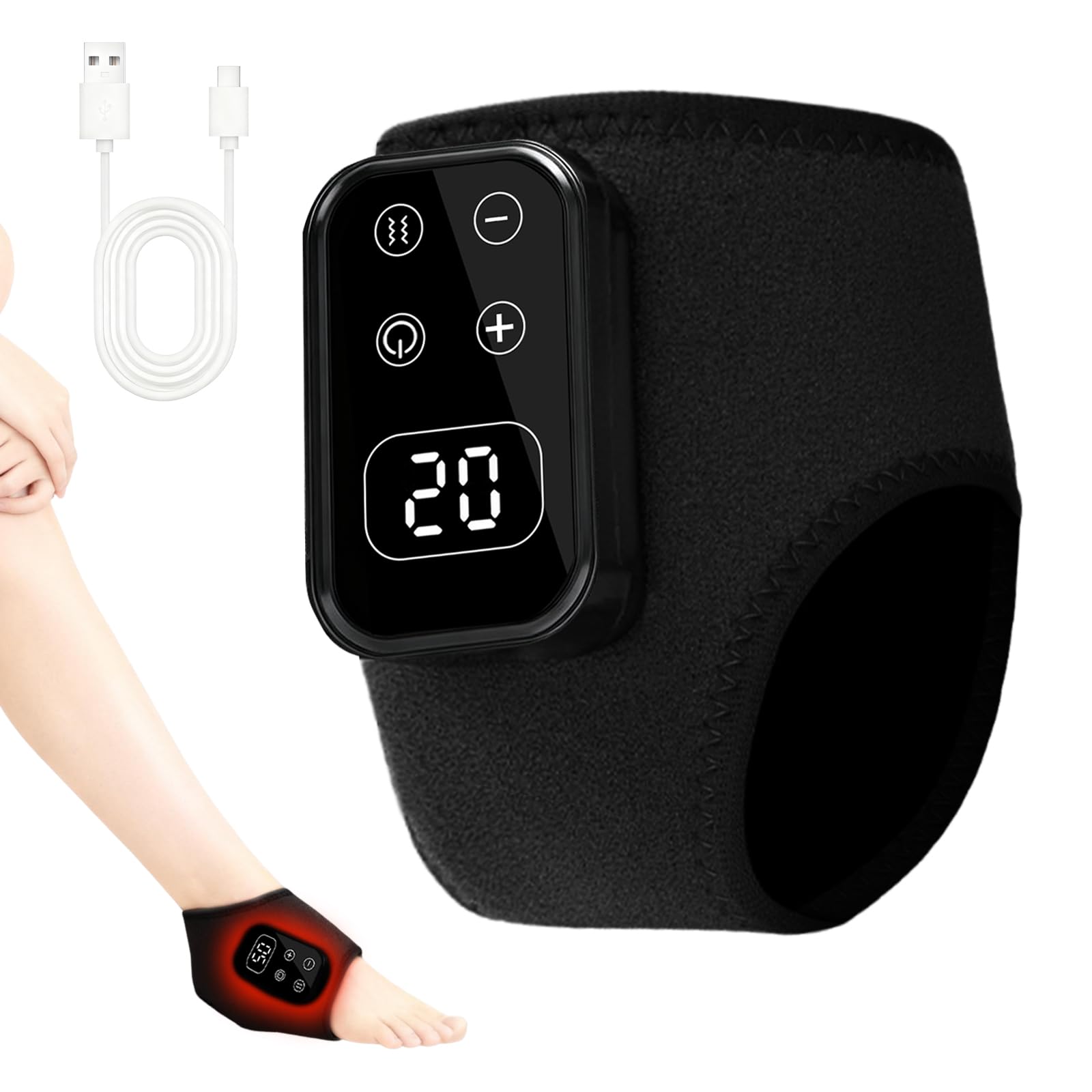 Foot Massager,Foot Revive Massager with 5 Vibration Mode,6 Heat Leavel for Both Father and Mother, Wireless & Portable (2pcs) — view 8