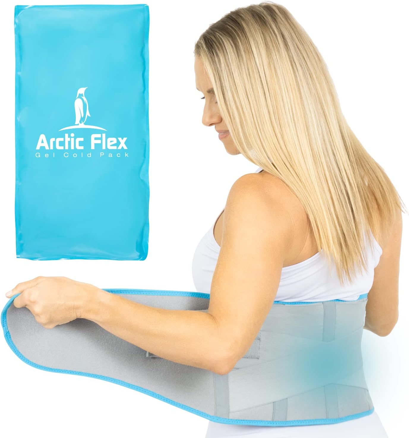 Vive Cold Back Brace Ice Pack Therapy Reusable Gel Wrap